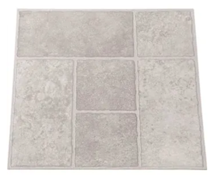 VINYL TILE FLOORING, GREY, TRAFFICMASTER BODDEN BAY, 12" X 12", 30/CT LARGE