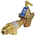 FILL VALVE AND BACKFLOW PREVENTER, WATTS, THREADED UNION WITH TEFLON TAPE, BRONZE, 1/2" THUMBNAIL