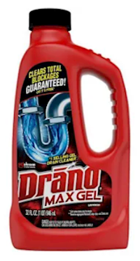 DRAIN MAINTAINER, CLOG REMOVER, DRANO PRO STRENGTH MAX GEL, 32 OZ, 12/CT MAIN