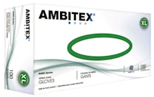 DISPOSABLE GLOVES, AMBITEX, 3 MIL, NITRILE, BLUE, XL, 100 GLOVES/CT (MIN 8 / BULK) THUMBNAIL