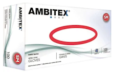 DISPOSABLE GLOVES, AMBITEX, 3 MIL, NITRILE, POWDER-FREE, BLUE, S, 100 GLOVES/CT (MIN 8 / BULK) THUMBNAIL