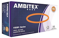 DISPOSABLE GLOVES, AMBITEX, 3 MIL, VINYL, CLEAR, M, 100 GLOVES/CT (MIN 17 / BULK) MAIN