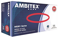 DISPOSABLE GLOVES, AMBITEX, 4 MIL, NITRILE, POWDER-FREE, BLUE, S, 100 GLOVES/CT (MIN 7 / BULK) THUMBNAIL