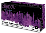 DISPOSABLE GLOVES, ADENNA SHADOW, NITRILE, 6 MIL, BLACK, M, 100/BX, SHD935 THUMBNAIL