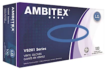 DISPOSABLE GLOVES, AMBITEX, CLEAR, VINYL, POWDER-FREE, L, 100/CT (MIN 17 / BULK) THUMBNAIL