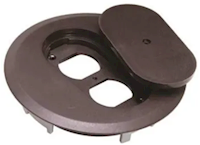 FLOOR BOX COVER, CARLON, THERMOPLASTIC, ROUND, DUPLEX (MIN 2 / BULK) MAIN