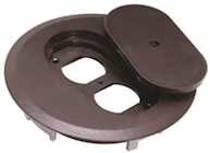 FLOOR BOX COVER, CARLON, THERMOPLASTIC, ROUND, DUPLEX (MIN 2 / BULK) THUMBNAIL