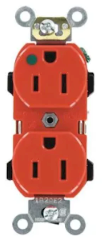 OUTLET, DUPLEX, HOSPITAL-GRADE, LEVITON, 2-POLE, STRAIGHT BLADE, 15A, 125V (MIN 4 / BULK) MAIN