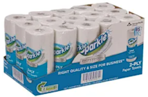 PAPER TOWELS, HOUSEHOLD ROLLS, 2-PLY, PERFORATED, SPARKLE, 15 ROLLS/CT (MIN 2 CASES / BULK) THUMBNAIL