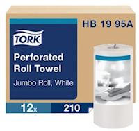 PAPER TOWELS, HOUSEHOLD ROLL, 2-PLY, PERFORATED, TORK, 210 SHEETS/ROLL, 12 ROLLS/CT (MIN 2 CASES) MAIN