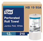 PAPER TOWELS, HOUSEHOLD ROLL, 2-PLY, PERFORATED, TORK, 210 SHEETS/ROLL, 12 ROLLS/CT (MIN 2 CASES) THUMBNAIL