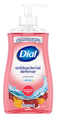 HAND SOAP, ANTIBACTERIAL, DIAL, LIQUID, PUMP, POMEGRANATE TANGERINE SCENT, 1/EA MAIN