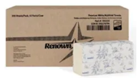 PAPER TOWELS, MULTIFOLD, RENOWN, WHITE, 250 SHEETS/PACK, 16 PACKS/CT (MIN 2 / BULK) MAIN