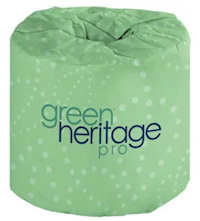 TOILET TISSUE, STANDARD, 2-PLY, GREEN HERITAGE, 400 SHEETS/ROLL, 96 ROLLS/CT (MIN 2 CASES / BULK) MAIN