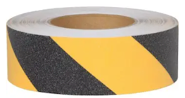 SAFETY TAPE, BLACK AND YELLOW, ANTISLIP, JESSUP, 2" X 60' THUMBNAIL