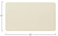 BATH MAT, RUBBERMAID, MILDEW-RESISTANT, TEXTURED, WHITE, 28" X 16" (MIN 6 / BULK) MAIN