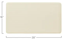 BATH MAT, RUBBERMAID, MILDEW-RESISTANT, TEXTURED, WHITE, 28" X 16" (MIN 6 / BULK) THUMBNAIL