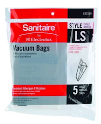 VACUUM BAGS, PAPER, STYLE LS, 5800 SERIES, 5/CT LARGE