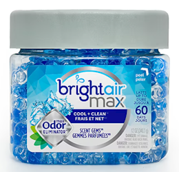 AIR FRESHENER, BRIGHT AIR SCENT GEMS, SOLID, COOL AND CLEAN SCENT, 12 OZ LARGE
