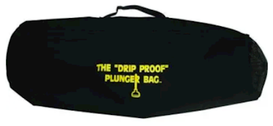 PLUNGER BAG, ZIPPERED, C & R ENTERPRISES, BLACK FABRIC, 27" (MIN 2 / BULK) LARGE