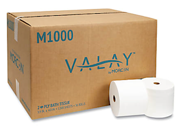 TOILET TISSUE, SMALL CORE, 2-PLY, SEPTIC SAFE, 1000 SHEETS/ROLL, 36 ROLLS/CT LARGE