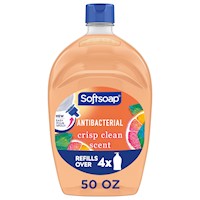 HAND SOAP, LIQUID, REFILL, ANTIBACTERIAL, CRISP CLEAN SCENT, SOFTSOAP, 50 OZ, 3/CT (61048277CT) MAIN