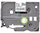 LABEL MAKER TAPE, BLACK ON CLEAR, 0.35" WIDE, BROTHER P-TOUCH TZE121 THUMBNAIL