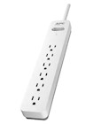 SURGE PROTECTOR, APC ESSENTIAL, 6 OUTLETS, 6' CORD, WHITE/GREY THUMBNAIL