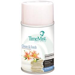 AIR FRESHENER, TIMEMIST, METERED REFILL, CLEAN & FRESH, 6.6 OZ, 12/CS LARGE