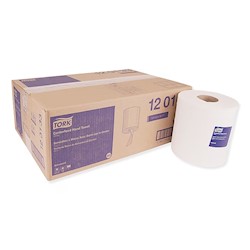 TOWELS, CLEANING, WHITE, TORK, 1000/ROLL, 6/CT LARGE