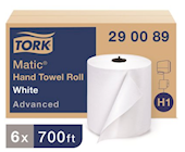 HARDWOUND PAPER TOWELS, TORK,  ADVANCED, WHITE  (884 SHEETS PER ROLL 6 ROLLS PER CASE) THUMBNAIL