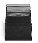 7 COMPARTMENT WIRE MESH FILE ORGANIZER, TRU RED™,  MATTE BLACK (TR57559) THUMBNAIL