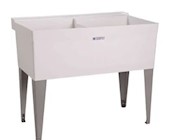 UTILITY TUB, THERMOPLASTIC, FLOOR MOUNT, MUSTEE UTILATUB, 40" X 24" X 33", WHITE THUMBNAIL