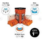 FLOOD CONTROL QUICK DAM BUCKET KIT, GRAB & GO, 41-PIECE THUMBNAIL