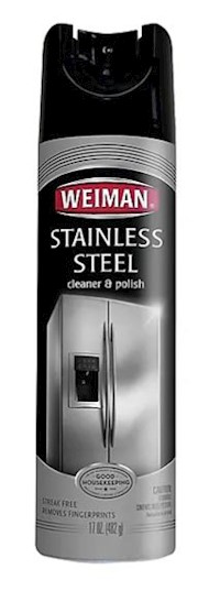 STAINLESS STEEL CLEANER & POLISH, FLORAL SCENT, WEIMAN, 17 OZ MAIN