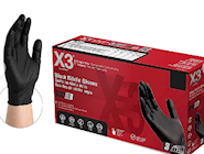NITRILE GLOVES, SMALL, DISPOSABLE,X3, 100/BOX (BX342100) THUMBNAIL