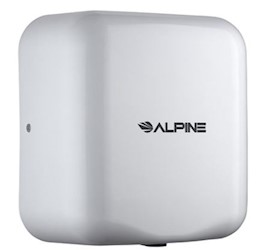 HAND DRYER, COMMERCIAL, HIGH SPEED, HEMLOCK, WHITE, 220/240V LARGE