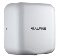 HAND DRYER, COMMERCIAL, HIGH SPEED, HEMLOCK, WHITE, 220/240V MAIN