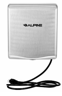 HAND DRYER, HIGH SPEED, COMMERCIAL, "WILLOW", 120V, STAINLESS STEEL MAIN