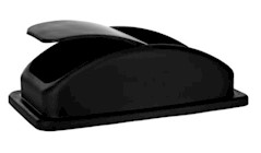 TRASH CAN LID ONLY, DOME-SWING STYLE, FITS "SLIM PROFILE", BLACK THUMBNAIL