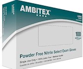 DISPOSABLE GLOVES, AMBITEX, N400, BLUE, NITRILE, EXAM, POWDER FREE, LARGE, 100/BOX THUMBNAIL