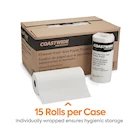 PAPER TOWELS, KITCHEN, COASTWIDE PROFESSIONAL, 2-PLY, WHITE, 128 SHEETS/ROLL, 15 ROLLS/CT THUMBNAIL