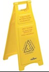 WET FLOOR SIGN, 26", 2-SIDED, TRILINGUAL, FOLDING, YELLOW, PACK OF 6 THUMBNAIL
