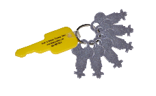 DISPENSER KEYS, UNIVERSAL METAL SKELETON, 12/PK, (Must purchase two at this price) THUMBNAIL