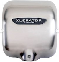 HAND DRYER, NOISE REDUCTION NOZZLE, XLERATOR XL--SB 110-120V, BRUSHED STAINLESS STEEL COVER MAIN