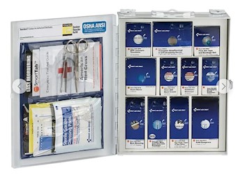 FIRST AID KIT, FIRST AID ONLY, ANSI A+ SMARTCOMPLIANCE MED FOOD SERVICE, 25 PEOPLE LARGE