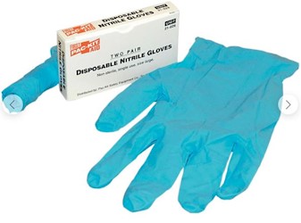 DISPOSABLE GLOVES, FIRST AID ONLY, NITRILE MEDICAL, 4/BOX LARGE