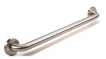 GRAB BAR, 42" X 1.25", SATIN STAINLESS STEEL, PREMIUM FINISH LARGE