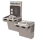 DRINKING FOUNTAIN, BI-LEVEL, HYDROBOOST BOTTLE FILLING STATION & ADA COOLER, FILTERED 8 GPH THUMBNAIL