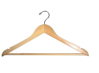 HANGERS, NATURAL WOOD, STANDARD, 100/CT LARGE